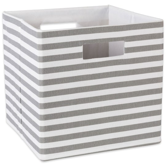 DII&#xAE; 13&#x22; Gray Pinstripe Storage Cube